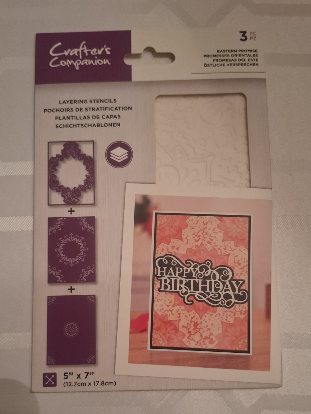 Crafter's Companion Eastern Promise Layering Stencil - Purple